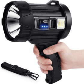 "Rechargeable Spotlight, Super Bright Spotlight Flashlight, Long Running Spot Light Searchlight